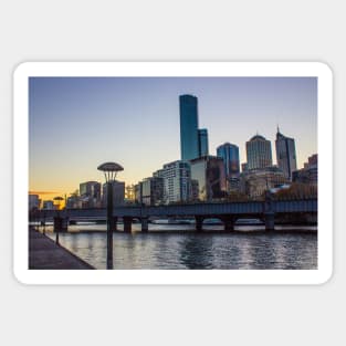 Yarra footbridge, Melbourne, Victoria, Australia. Sticker